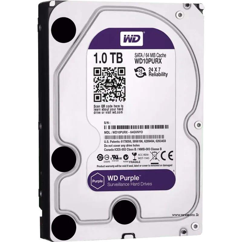 WD PURPLE 1TB BRAND NEW HARD DISK ( 03 YEARS WARRANTY )