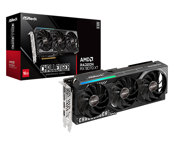 ASROCK AMD RADEON™ RX 9070 XT CHALLENGER 16GB BRAND NEW GRAPHICS CARD