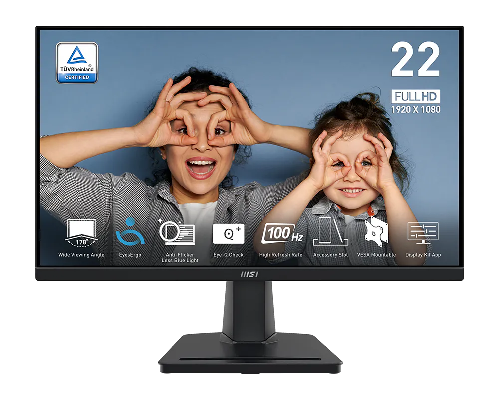MSI PRO MP225V 21.5 INCH VA 100Hz FHD (1920×1080) PROFESSIONAL BRAND NEW MONITOR