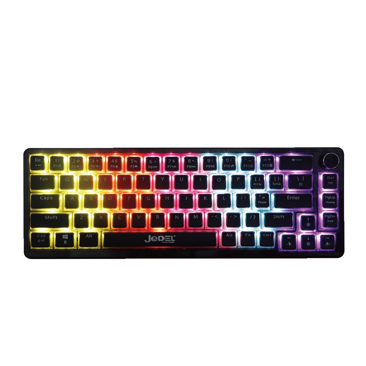 JEDEL KL-150 / 68 KEYS WIRED TRAINSPARENT MECHANICAL KEYBOARD