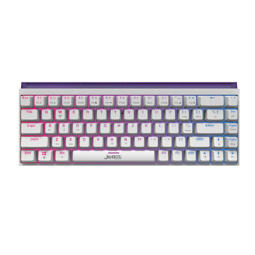 JEDEL KL71 WIRED 68 KEYS MECHANICAL KEYBOARD WITH COOL RGB LIGHTING BOX