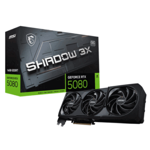 MSI GEFORCE RTX5080 SHADOW 3X OC 16GB GDDR7X GRAPHICS CARD